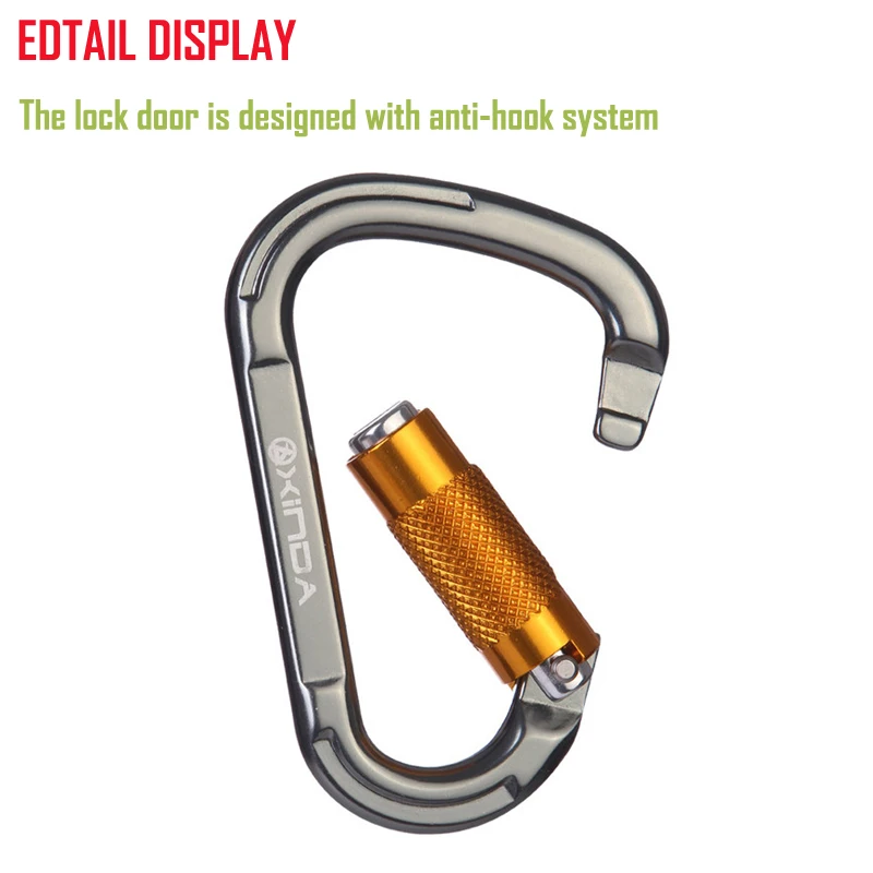 

Outdoor Safety Automatic Buckle Rock Climbing Carabiners Pro Pear Shape Master Lock Quickdraw Mountaineering Equipment