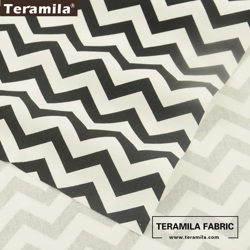 Teramila Ткань Twill черная волна стиль 100% хлопок ткань высокого качества сделай сам