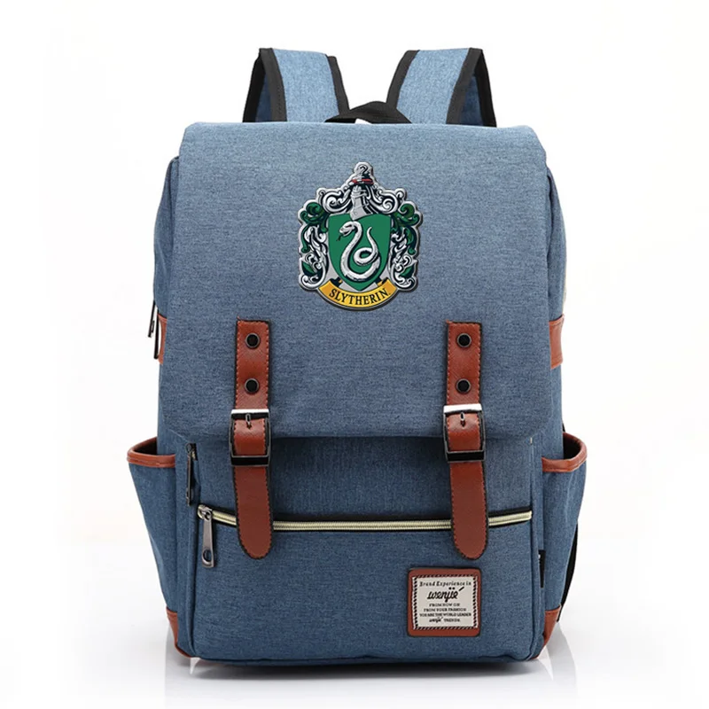 Ravenclaw Slytherin Gryffindor Hufflepuff, школьная сумка для мальчиков и девочек, Подростковый холщовый женский рюкзак, мужской рюкзак - Цвет: 10
