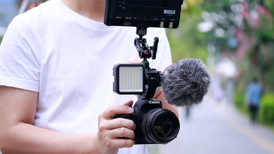 UURig R005 Универсальный DSLR Топ Ручка видео стабилизирующий удлинитель w Холодный башмак крепления для мониторов микрофонов светодиодный видео светильник