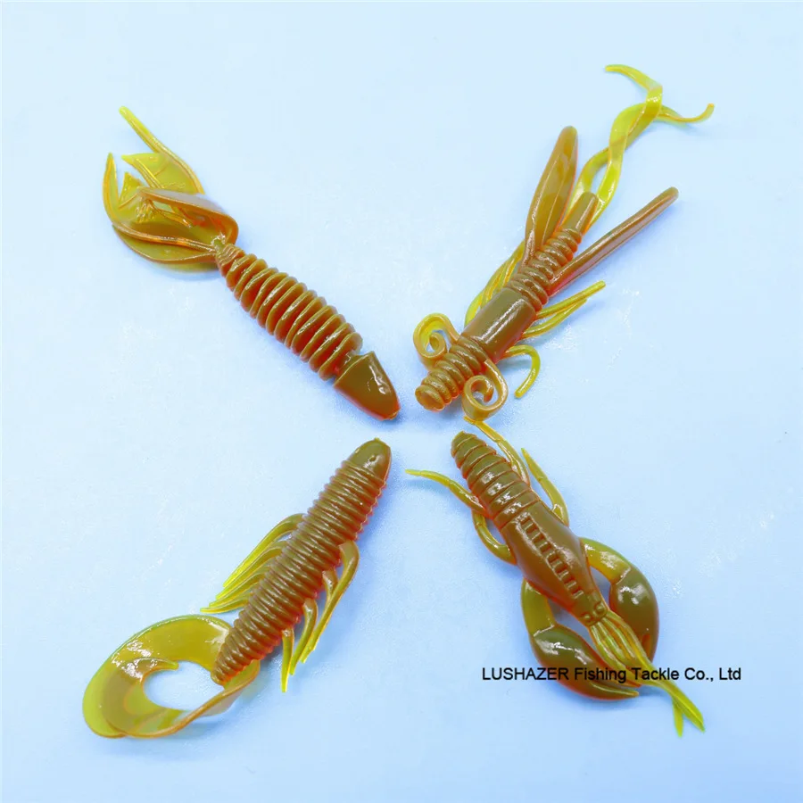 

20pcs/lot Shrimp Soft Baits Fishing Lures Artificial Jigging wobbler swivel rubber lure Crankbaits Carp Squid Fishing tackle