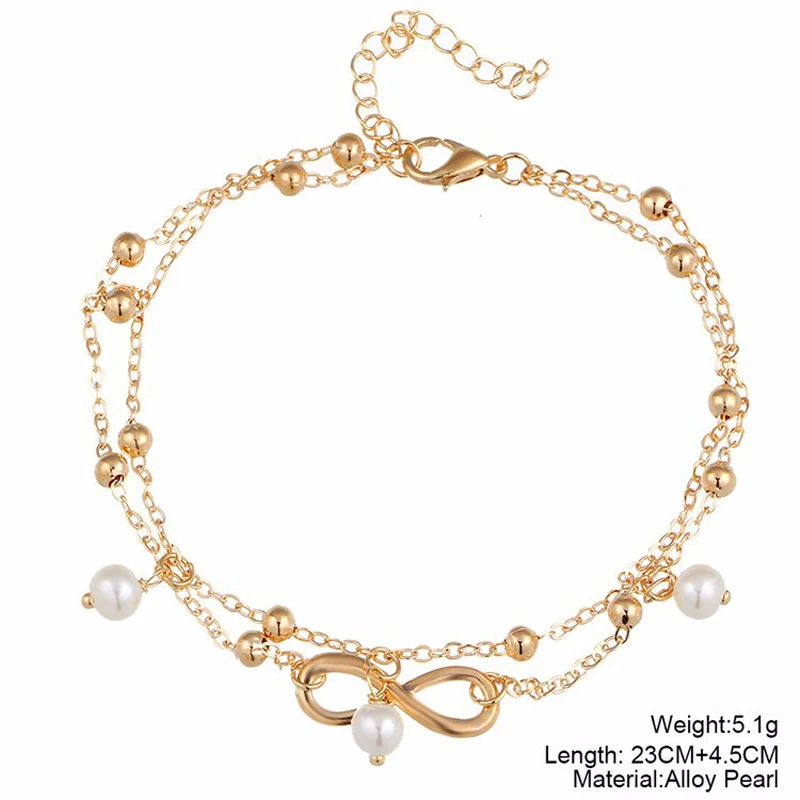 2020 винтажный антикварный Серебристый браслет на ногу женский большой голубой