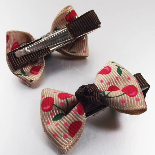 2 предмета для маленьких девочек детей бант вишня милый зажим волос веревка