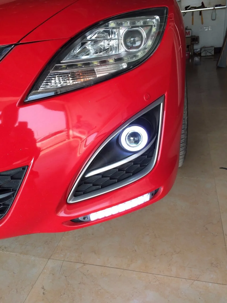 Qirun светодиодные противотуманные фары светильник дневные ходовые огни для Mazda 6