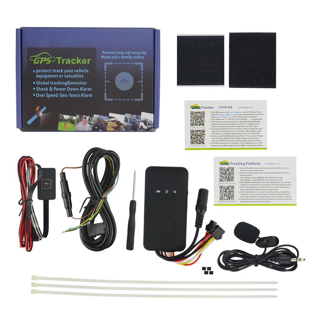 Автомобильный GPS Локация с ударной сигнализацией внешний микрофон кнопка SOS