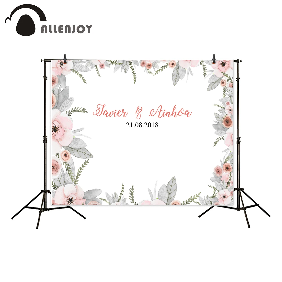 

Allenjoy backgrounds for photography studio wedding custom watercolor flower backdrop photocall photobooth customize