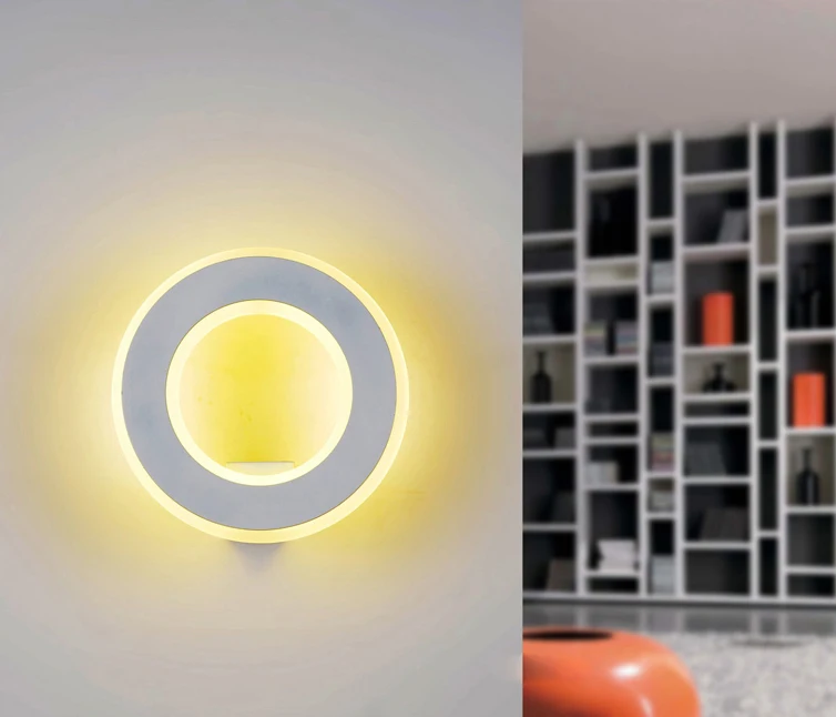 Творческий Современные светодиодные Настенные светильники для спальни ночники гостиной круговой проход