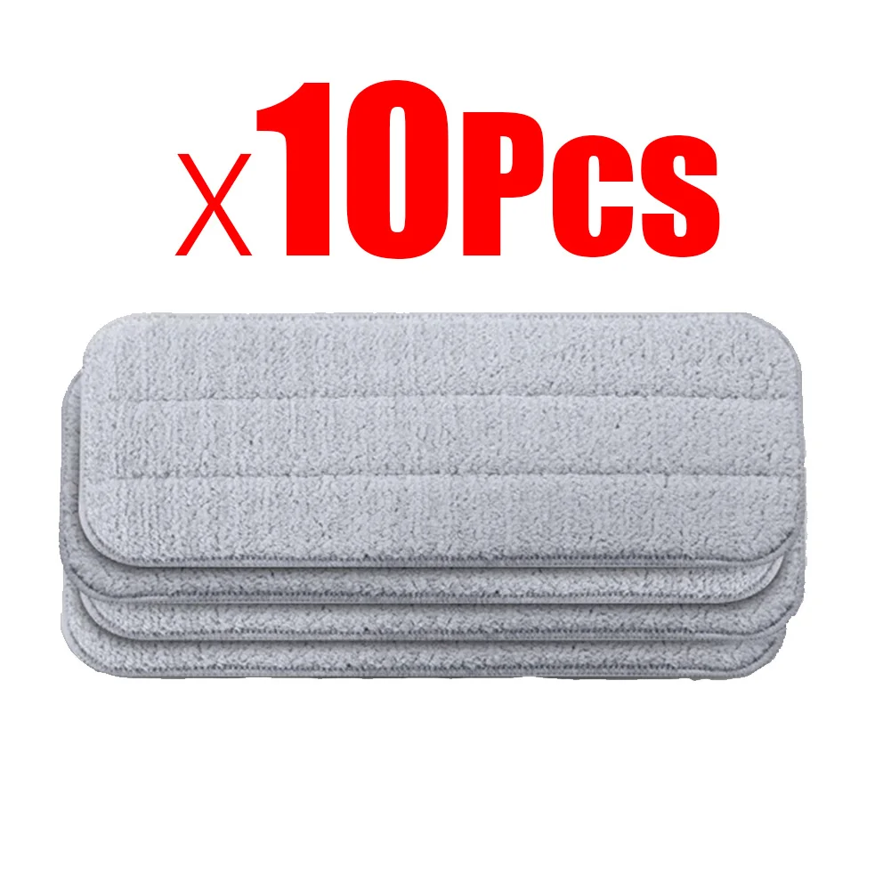 10Pcs xiaomi mi jia Deerma, сменная швабра, ткань для mi jia, спрей для воды, Швабра, вращающаяся на 360 градусов, чистящая тканевая головка, деревянная - Цвет: 10Pcs
