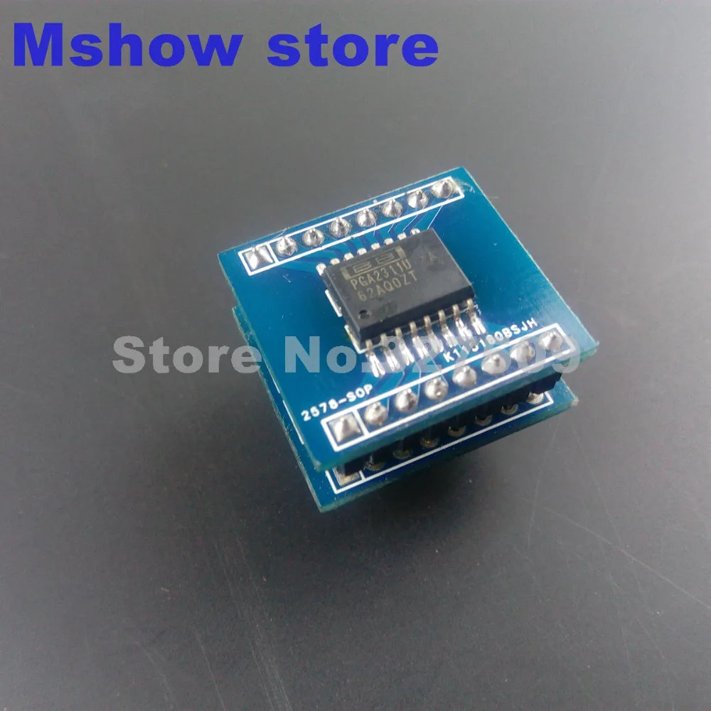 Адаптер PGA2311 PGA2311UA IC chip SOP16 к DIP16 для предусилитель аудио hifi|pga2311 preamp|audio preamppreamp hifi |