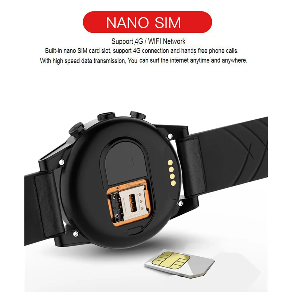 X360 4G LTE Android 7 1 Смарт-часы 6 дюймов Большой экран круглый WiFi GPS Sim карта Smartwatch телефон