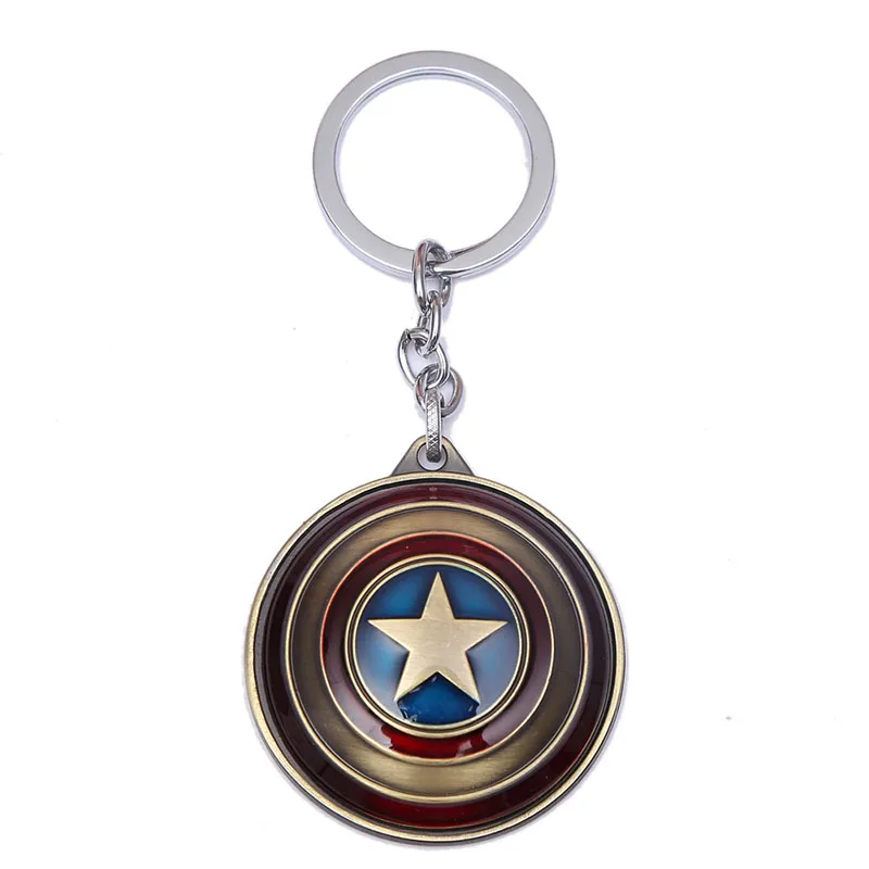 Мстители Капитан Америка брелок модный металлический поворотный кулон игрушка