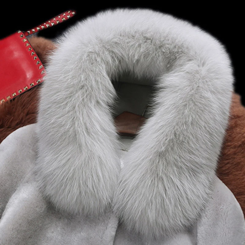 ZNCJ 2017 new winter dress Korean hooded wool coat thick woolen lamb imitation fur |