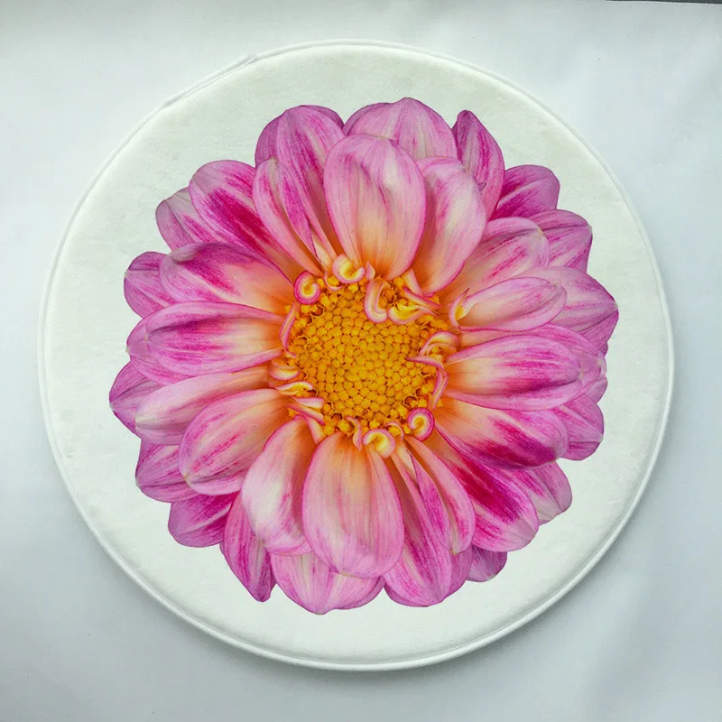 

flowers series Print Custom Round Doormat Non-slip Rug Pad Carpet Kids Room Home Decor Floor Mat Water Absorption Mat Mats