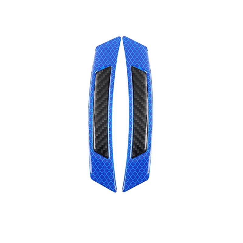 blue black Аксессуары для стайлинга автомобилей, колеса для бровей, углеродное волокно, светящаяся в темноте Светоотражающая полоса, Универсальная автомобильная наклейка для Ford, 4 шт., 32 мм x 168 мм - Цвет: blue black