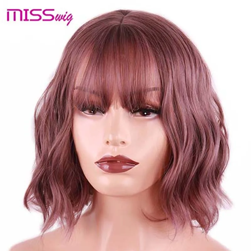 Женский короткий синтетический парик MISS WIG 8 видов цветов жаростойкое волокно