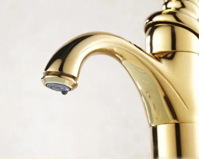 MTTUZK Bathroom Faucet Golden Polished /Black Brass Basin Sink Single Handle Hot and Cold Mixer Water Taps | Обустройство дома