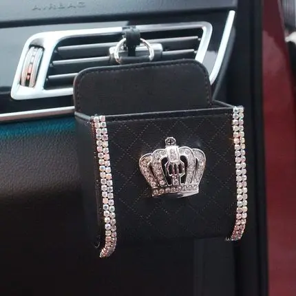 Корона серии Кожаные чехлы рулевого колеса автомобиля солнцезащитный козырек тканевая коробка подушки ремень безопасности переключения чехол заднего зеркала наборы для девочек - Цвет: box 1pc