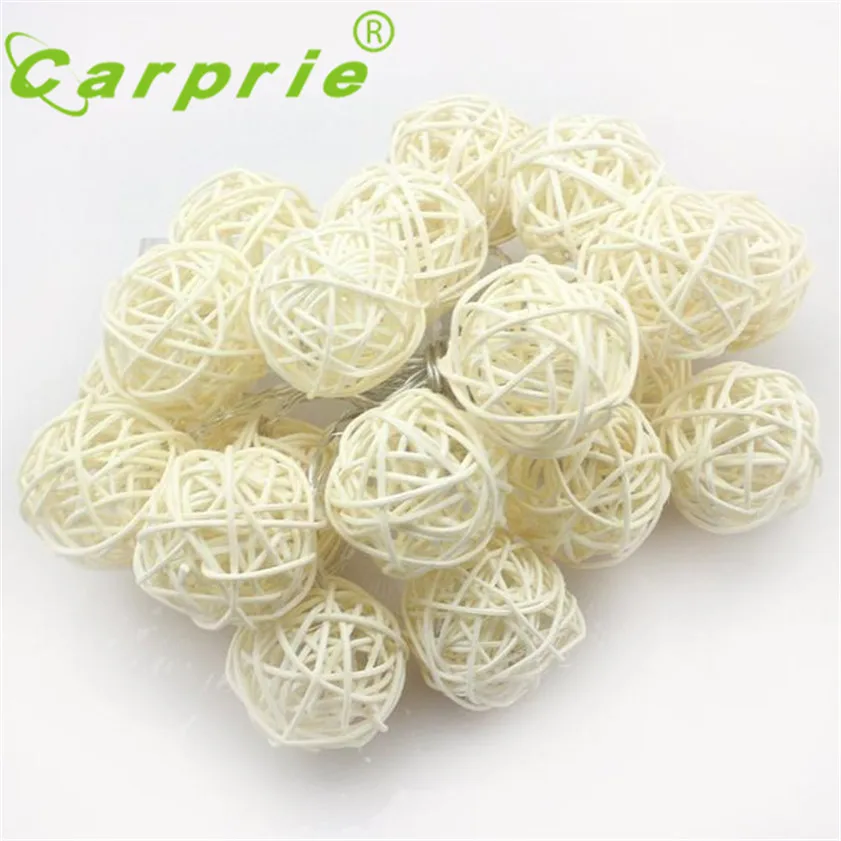 Super 20 LED Warm White Rattan Ball String Fairy Lights For Xmas Wedding Party Hot | Лампы и освещение
