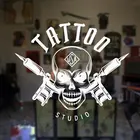 Наклейка на стену с логотипом для студии татуировки, Виниловая наклейка для художественного салона, водостойкая наклейка на окно, для украшения стен, фрески F877
