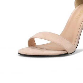 8CM Heel Height Женские босоножки; обувь на высоком каблуке; Летние сандалии-гладиаторы с ремешком на щиколотке; пикантные вечерние туфли с открытым носком; красные свадебные туфли; H0052 - Цвет: 8CM Heel Height
