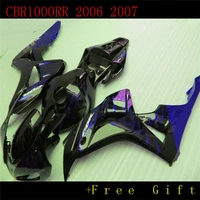 l36 molded fairings for cbr1000rr 06 07 black blue fairing kit cbr1000rr 2006 2007