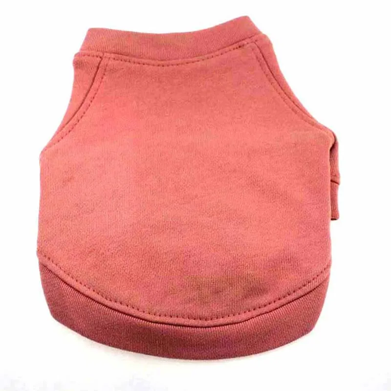 

New Arrival Fashion 13 Colors Pet Dog Coat Classic Simple Solid Color Clothes for Dogs High Quality Cotton Comfortable Tshirt20E