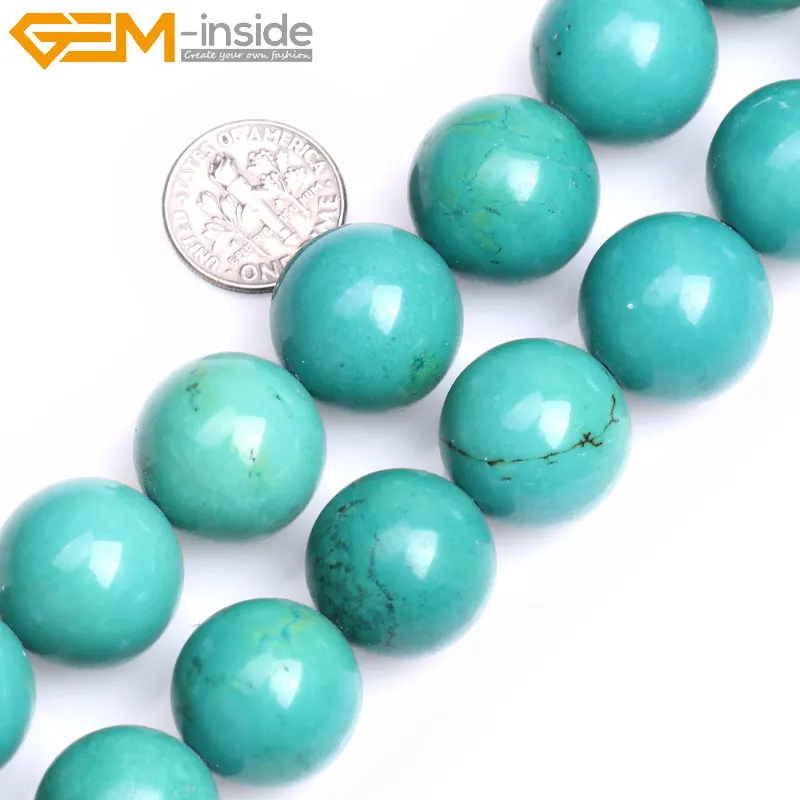 Крашеный цвет круглый старый Turquoises модные популярные бусины для изготовления