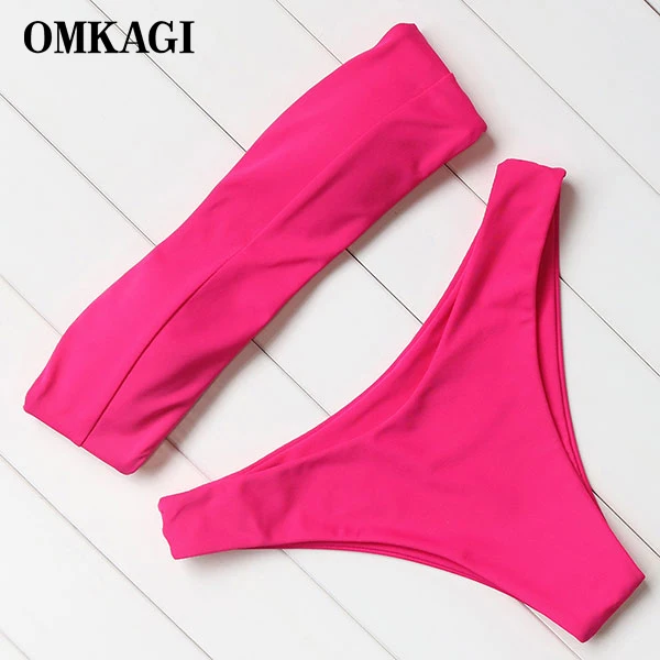 OMKAGI, бикини, бандо, животный принт, женский купальник,, купальник, Maillot De Bain Femme, сексуальный комплект бикини, купальный костюм, пляжная одежда - Цвет: B1629RR