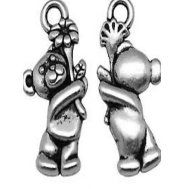 Подвески в винтажном стиле для детей серебристые булавки форме медведя Детские