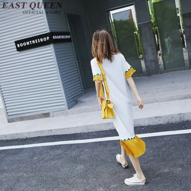 Женское платье футболка с круглым вырезом коротким рукавом и воланом|women dress|dress