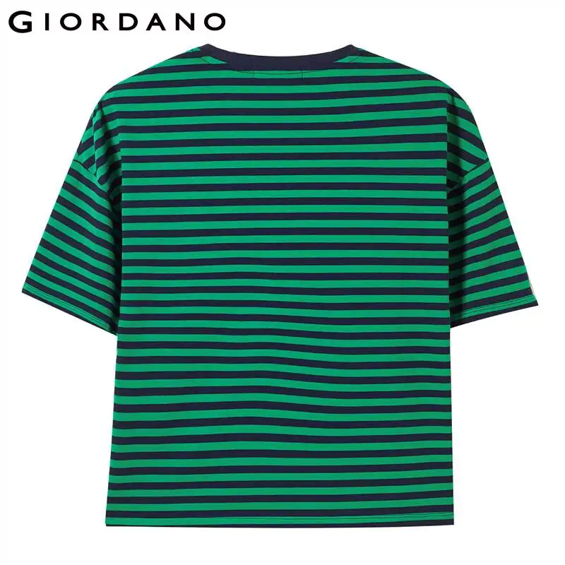 Футболка Giordano женская эластичная мягкая футболка в полоску|Футболки| |