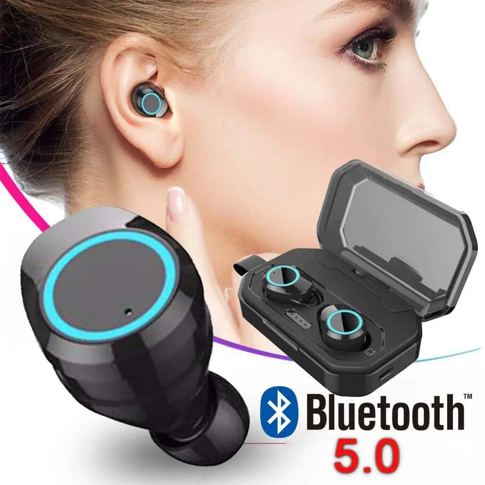 TWS 5 0 Bluetooth наушники стерео бас гарнитура спортивные музыкальные сенсорные