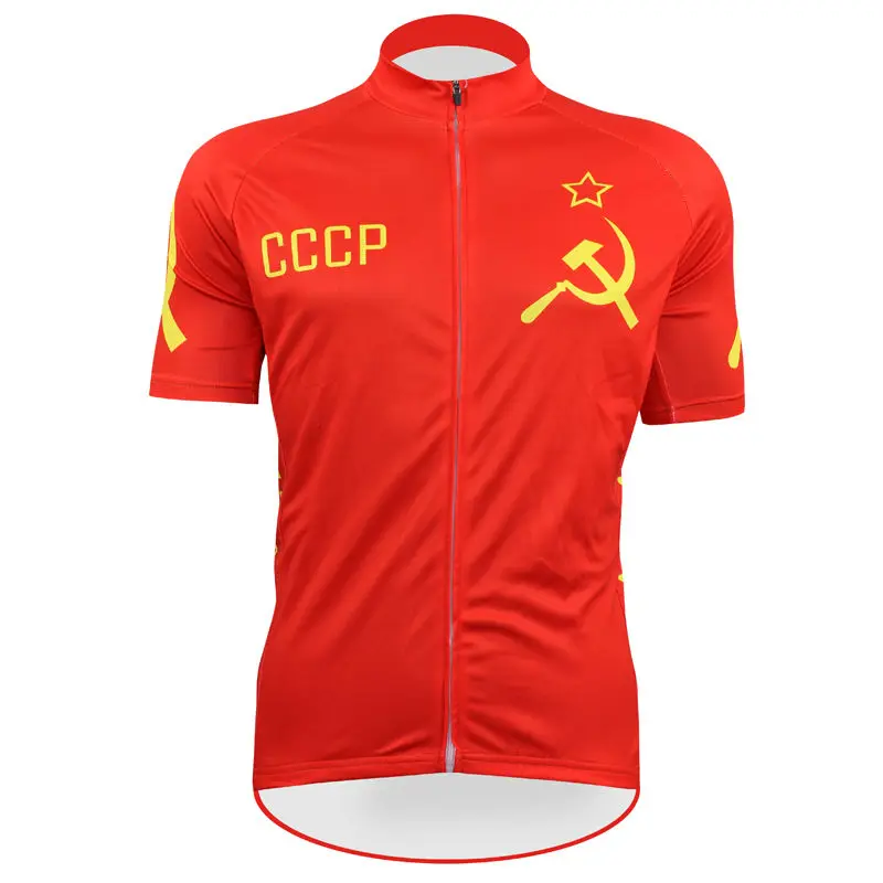 Футболка мужская велосипедная с коротким рукавом и логотипом молот Серп|short sleeve