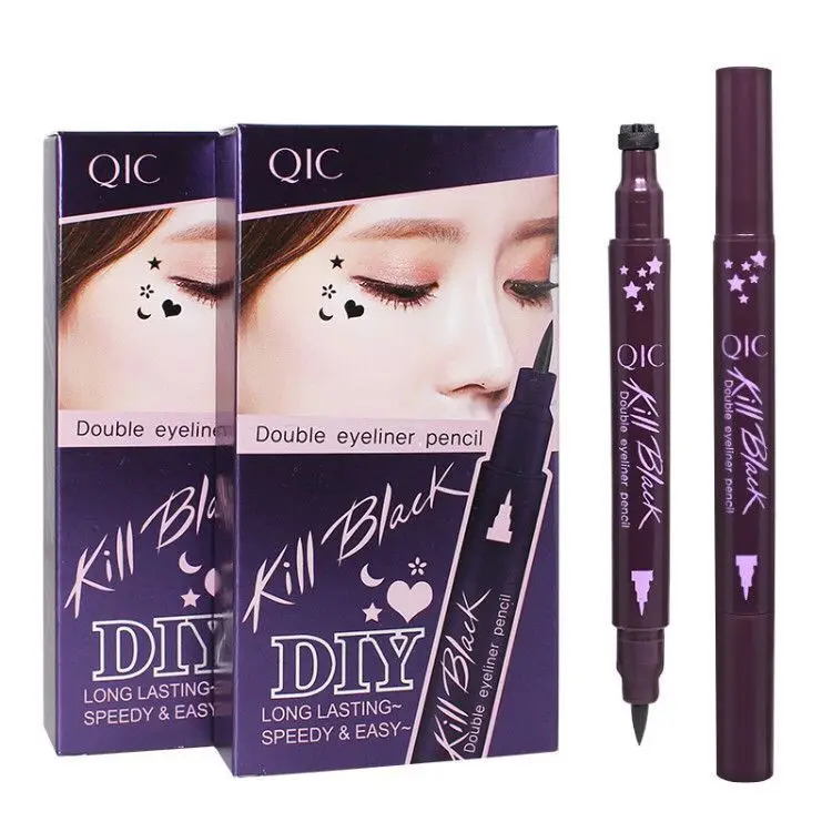 Бренд Qic украшение с двойной головкой женская косметика для красоты|brand eye liner|eye