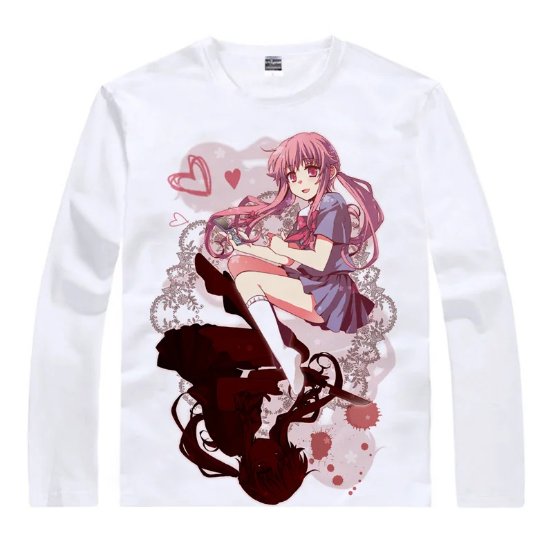 Coolprint японский Футболка с изображением в стиле аниме Костюм Мирай Никки футболки