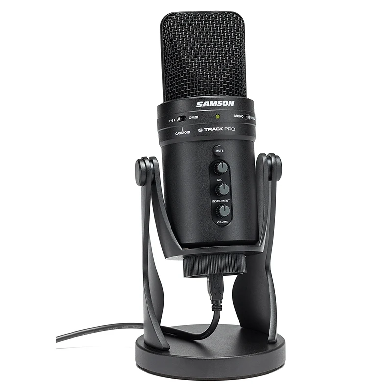 G-Track Pro Samson G-Track Pro Профессиональный USB микрофон подключи и играй с аудио интерфейсом идеально подходит для подкастинга игровой потоковой передачи - Цвет: G-Track Pro