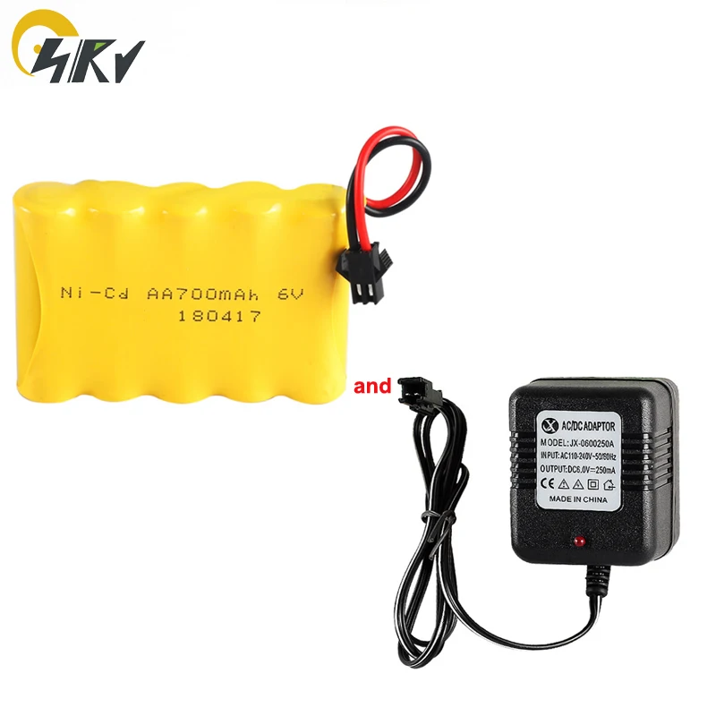 6V NICD AA 700mAh аккумулятор батареи для радиоуправляемых игрушек NIMH зарядное