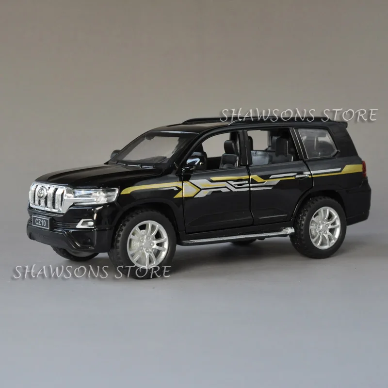 

1:32 Scale Diecast Metal Model Car Toys Toyota Land Cruiser Prado SUV Pull Back Miniature Replica With Sound & Light