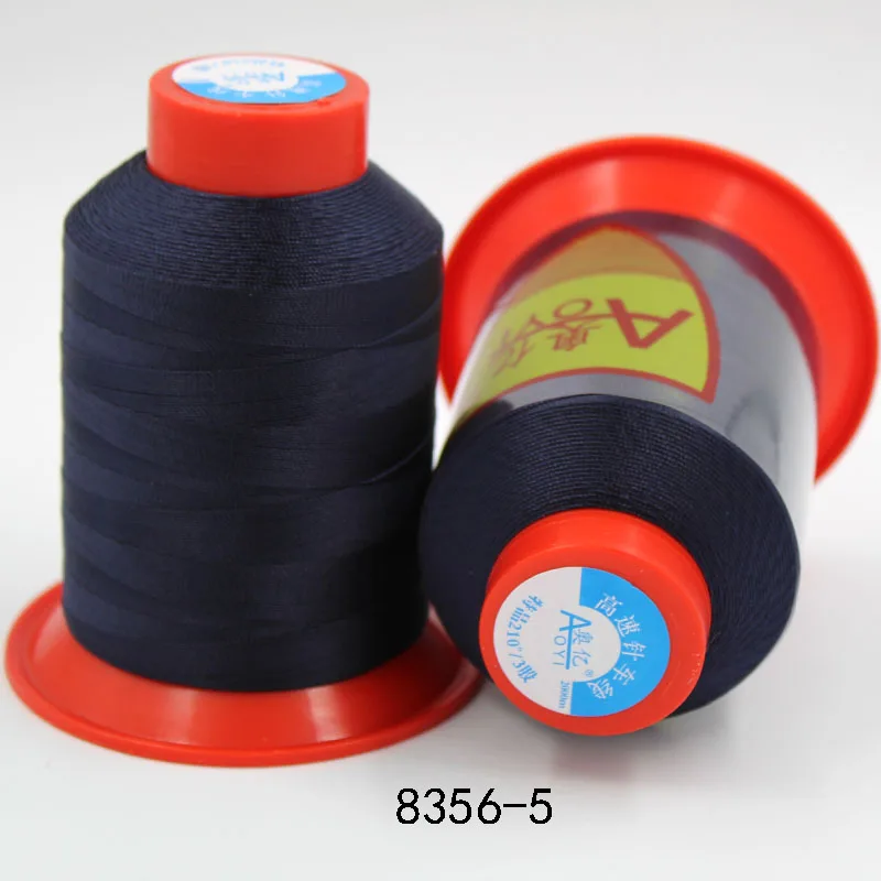 8356-5 30# швейная нить, набор полиэфирных нитей, крепкие 210D/3 швейные нитки для машины, fil, Полиэстеровые Шелковые нитки для вышивания, хорошая тяга - Цвет: 8356-5