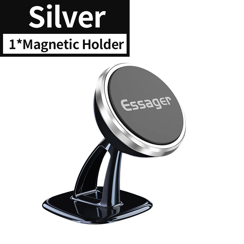 Silver Holder Магнитный автомобильный держатель для телефона Essager для iPhone X S 11 Pro Max, магнитный держатель для вашего телефона, автомобильный держатель для мобильного телефона, подставка - Цвет: Silver Holder
