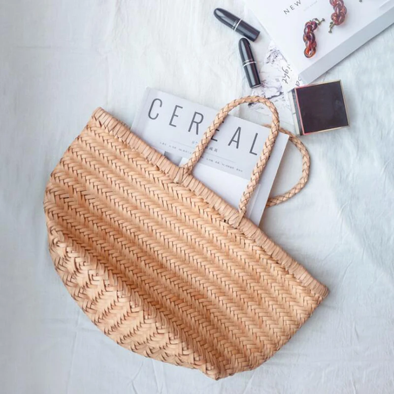 Женская плетеная Сумка через плечо из натуральной кожи крутые тканые сумочки