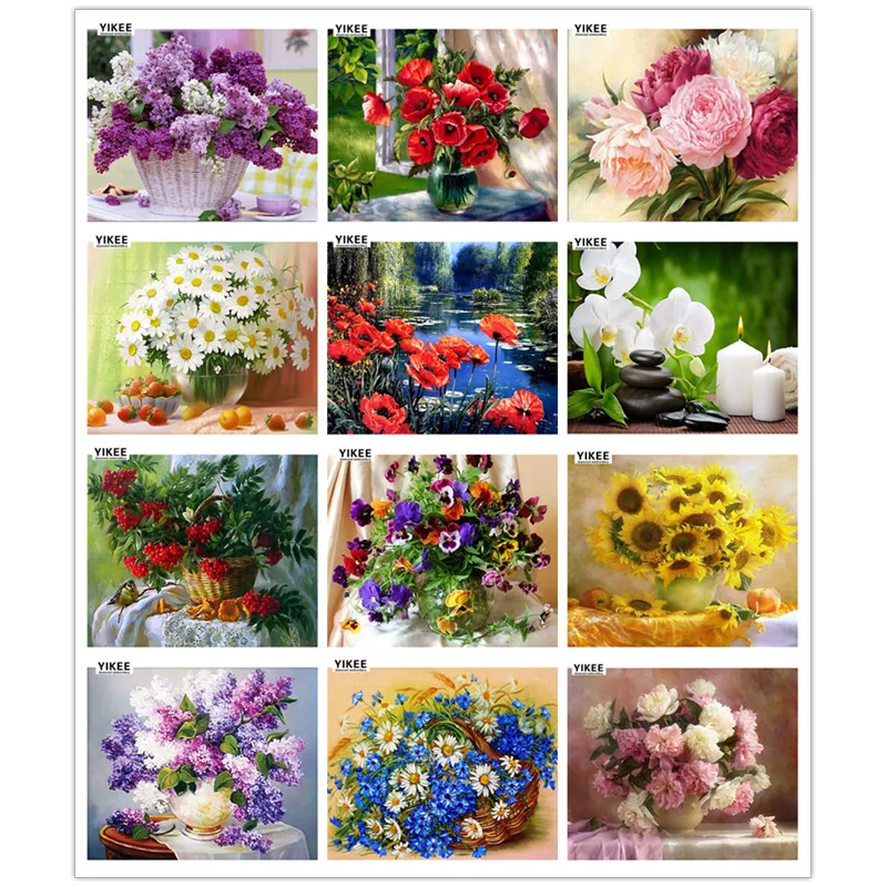 

diamond painting cross stitch,5d,diamond mosaic,sale,new,china,full drill,diy,diamond embroidery flowers