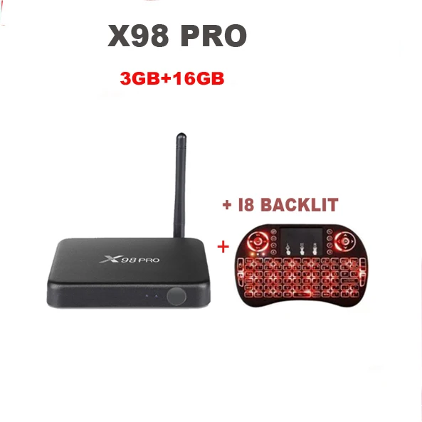 X98 PRO металлический корпус Amlogic S912 Octa Core Android ТВ Box7.1, 2 Гб оперативной памяти, 16 Гб встроенной памяти, 2,4G/Wi-Fi 5 ГГц HD2.0 4 K BT4.0 Media player Декодер каналов кабельного телевидения компьютерной приставки к телевизору - Цвет: 3GB 16GB  i8 backlit