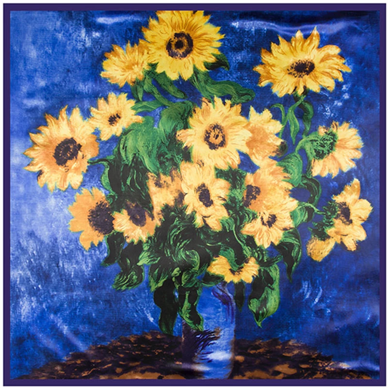 Женский шелковый шарф дизайнерский пляжный Палантин из фуляра длинный размер