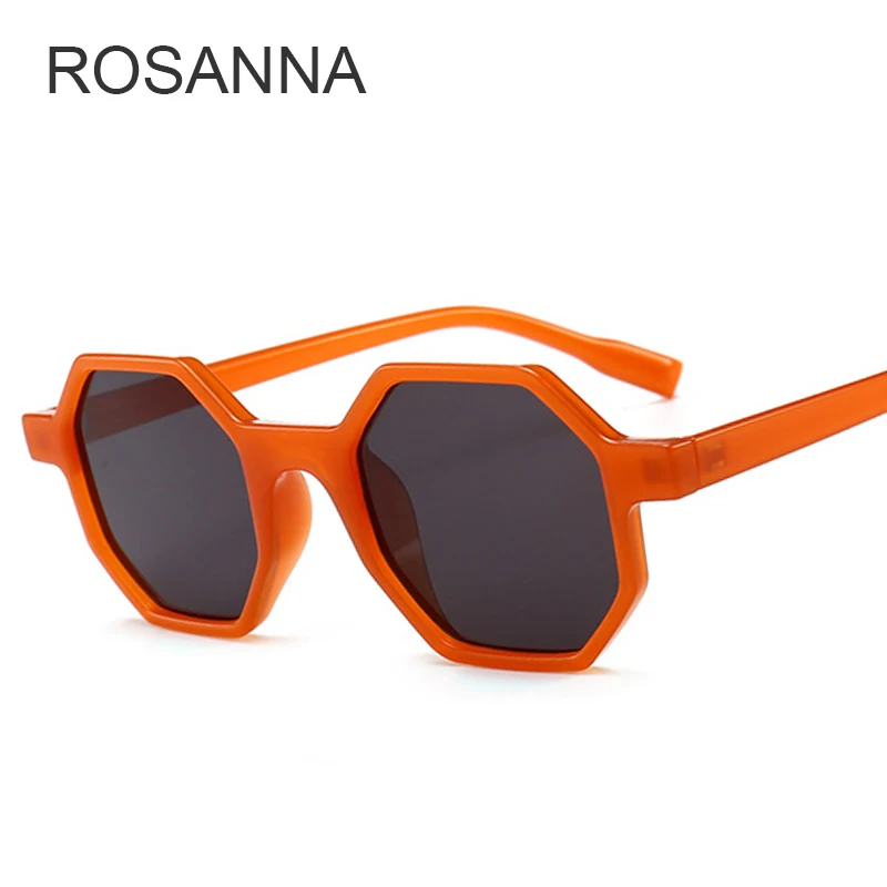 Женские солнцезащитные очки ROSANNA Octagon, полигональные, роскошные, брендовые, дизайнерские, винтажные, маленькие, солнцезащитные очки, оттенки, женские, Ретро стиль, солнцезащитные очки