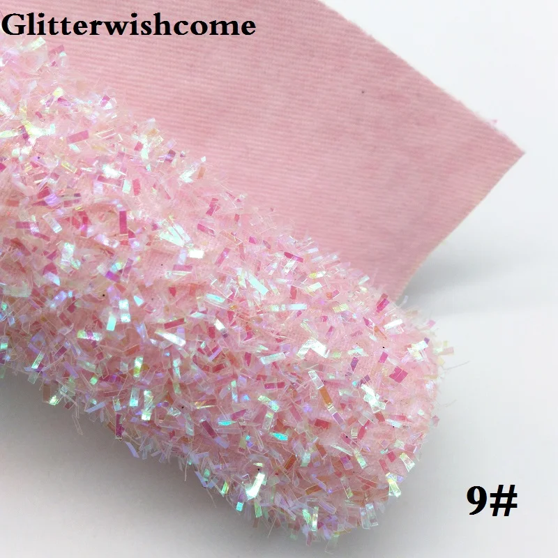 Glitterwishcome 21X29 см A4 Размеры синтетическая кожа, флуоресцентный с эффектом блестящей кожи, тканевый Виниловый фон для банты, GM039A