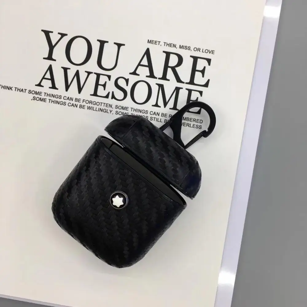 Роскошный бизнес для airpods протектор Кожаный чехол 2 крышка крокодил вязать iphone