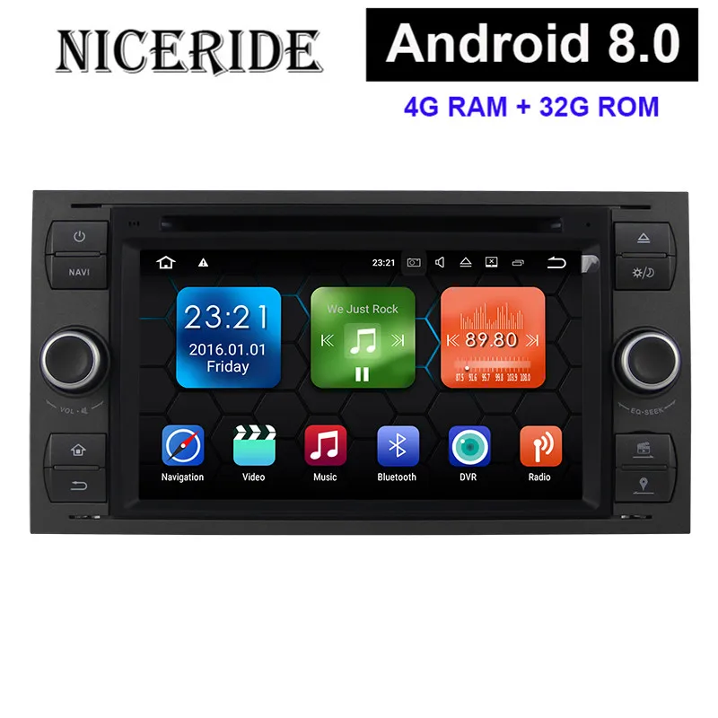 2 din Android 8 0 1 4G Автомобильный DVD GPS для Ford Mondeo S max Focus C MAX Galaxy Fiesta transit Fusion Connect kuga плеер