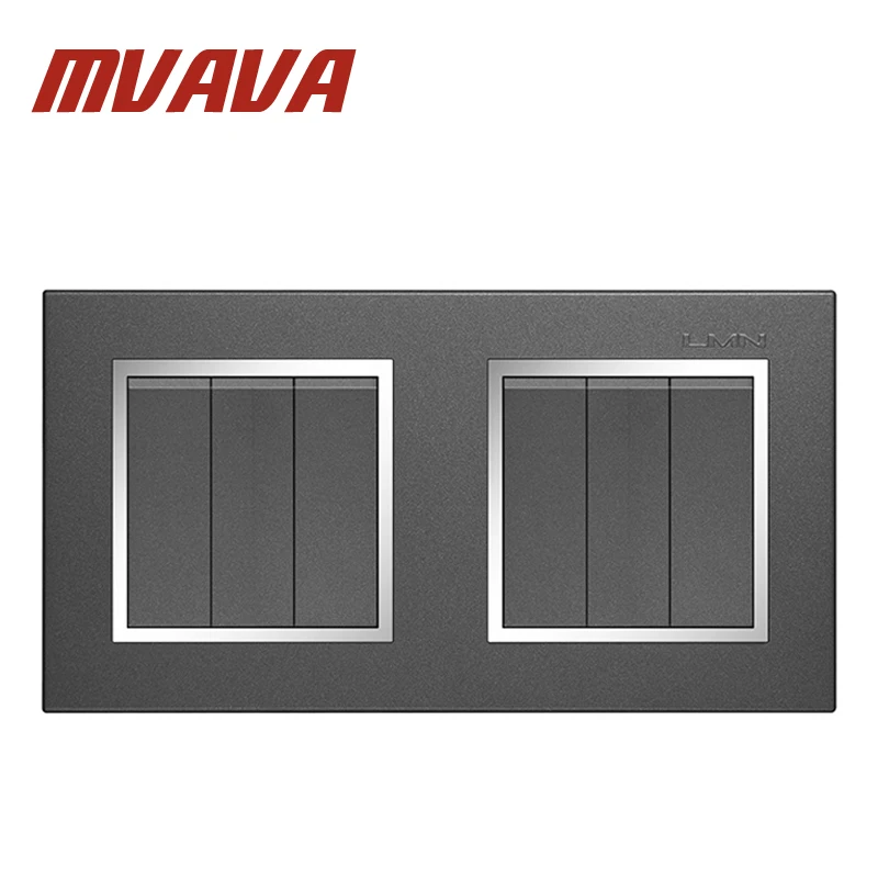 MVAVA 6 банд двойная электрическая проводка кнопочный выключатель света настенный
