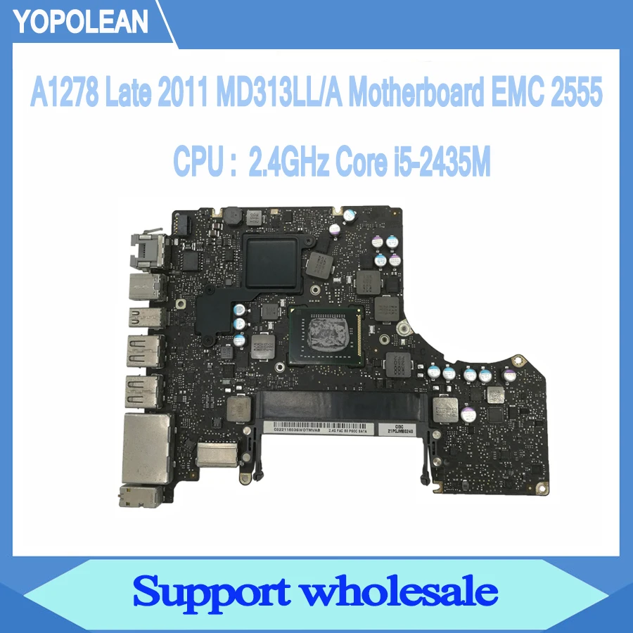 2,4 ГГц ядро i5-2435M материнская плата для Macbook Pro 1" A1278 материнская плата MD313LL/A Late 2011 820-2936-B